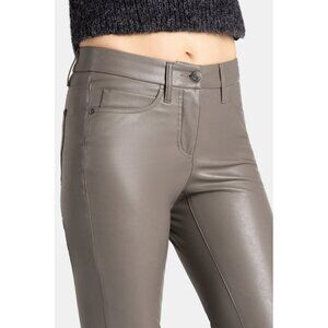 Cambio Ray Sz. 2 New 5 Pocket Faux Leather Pants in Dusty Mermaid Olive
